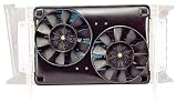 Flex-a-lite 365 Scirocco Radiator Black 8 5/8 Dual Electric Reversible Fan