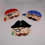 ~ 12 ~ Pirate Masks ~ Foam ~ NEW