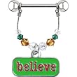 Handcrafted Austrian Crystal Believe Nipple Ring MADE WITH SWAROVSKI ELEMENTS
