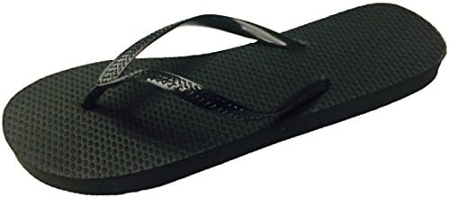 Wholesale Ladies 36 Pairs Solid Black Flip Flops