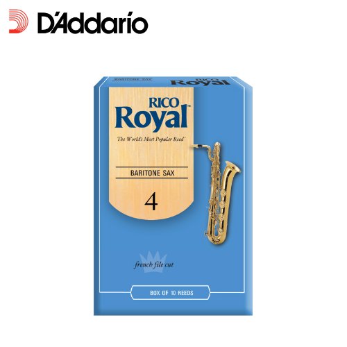 Rico Royal Baritone Sax Reeds, Strength 4.0, 10-pack