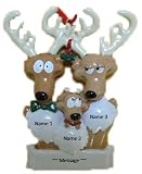 Personalized REINDEER FAMILY Christmas Holiday Gift Expertly Handwritten Ornament