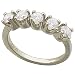 Platinum Stylish Five Stone Diamond Anniversary Band