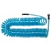 Plastair SpringHose PUW650B93OT-AMZ 50-Foot 3/8-Inch Polyurethane Coil Garden Hose - Blue Translucent