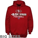 NFL San Francisco 49ers Scarlet Big Sizes Critical Victory V Pullover Hoodie Sweatshirt (XXX-Large)