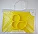 One Piece Silicone Fun Placemat & Plate/Tray with Bib - Self Suction - Yellow Duck Design by Elm Tree for Kids, Toddlers & Babies