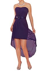 High-Low-Hem  Charmeuse/Chiffon Prom Dress/Party Dress  With a Bow(s) and a Sash 