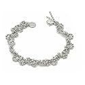 Sterling Silver DNA Bracelet, 7.5"