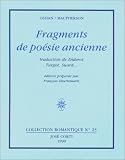Fragments de po�sie ancienne par MacPherson