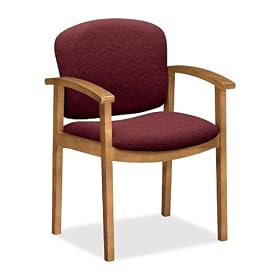 HON 2111CBE62 - 2111 Invitation Series Wood Guest Chair, Wild Rose Fabric/Harvest-HON2111CBE62