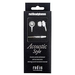 Premium Noise-Reducing Ear Buds Acoustic Style from Radius (White)