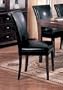 "New 6 Parson Chairs Leatherette with Cherry Wood Legs , Black