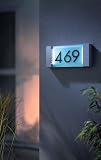 LED Edelstahl Außenleuchte Außenlampe Wandleuchte Hausnummernleuchte MM grau