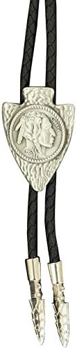 M F Western Products Womens MF Bolo Arrowhead with Indian, Black, One Size