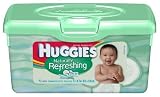 Huggies Naturally Refreshing Cucumber & Green Tea Baby Wipes, 72-Count Tub (Pack of 8)