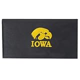 Iowa Hawkeyes Black Leather Embroidered Checkbook Cover