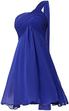 FavorGrace One Shoulder Ruffles Padded Short Chiffon Bridesmaid Dresses