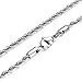Besteel 4mm Mens Womens Stainless Steel Twist Rope Chain Necklace 18-36 Inch
