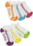 Skechers Girls 2-6x 6-Pack Sport No Show Socks
