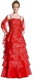 Stylish Spaghetti Straps Caviar Bustier Long Layered Organza Prom / Evening Dress + Scarf