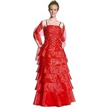 Plus Size Stylish Spaghetti Straps Caviar Bustier Long Layered Organza Prom Bridesmaid Evening... by Long Underwear