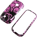 Black Floral Purple Protector Case for LG Cosmos 2 VN251
