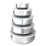 5-Piece Stainless Steel Kitchen Bowl Set with Tight-Fit Lids