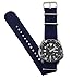 Benchmark Basics Nylon Watch Band - Waterproof Ballistic Nylon One-Piece Military Watch Straps for Men & Women (22mm, Navy Blue)