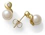 Freshwater Cultured Pearl 6.5-7.0mm Earrings w/ Diamond (.04ctw)
