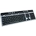 Multimedia Keyboard with hot Keys Black Silver Large Enter Key