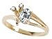 0.54 cts Genuine White Topaz and Diamond Ring - 14kt White or Yellow Gold