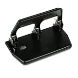Master 40-Sheet 3-Hole Punch with Comfort Handle, Black (MATMP50)