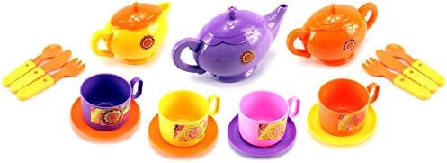 Spring Tea Time Children's Kid's Pretend Play Toy Kitchen Play Set w/ Accessories