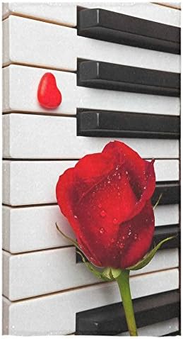 Piano Keyboard Sale Custom Bath Towels Large Soft and Comfortable Travel Beach Bathroom Shower Washcloth Wrap for Men/Women 80% Polyester 20% Cotton, (30" x 56")