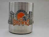 Cleveland Browns Stainless Steel & Pewter Can Cooler