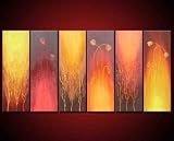 IMAGE OF Abstract Decorative Oil Painting Hand Painted Wall Art 6 Piece