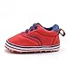 DZT1968® Unisex Baby Canvas Soft Sole Casual Sports Shoes Prewalker Sneaker (9~12 Months, Red)