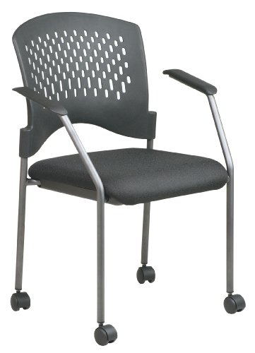 Office Star Rolling Guest Chair with Casters and Arms On Sale
