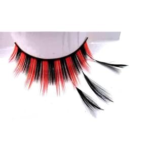 Valentinstag Weihnachtsfeier Weihnachtsgeschenk Feder Wimpern SA-78 - Rot und Schwarz Federwimpern