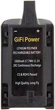XWN ® Black 1600mAh Powerfull 11.1V Lipo Rechargeable Battery Replacement for Parrot Bebop Drone 3.0Mini Quadcopter