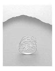 Flower Ring In 92.5 Sterling Silver
