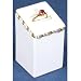 Faux Leather Ring Stand W/Gold Trim 2.75"