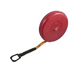 uxcell　ルーラーテープ　巻き尺　15M　プラスチックシェル　レッド　メトリックリトラクタブル