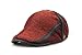 YCHY Men's Knitted Wool Duckbill Hat Warm Newsboy Flat Scally Cap (Wine red01)