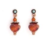 Naturally Yours Bead Drop Copper Hues Earrings