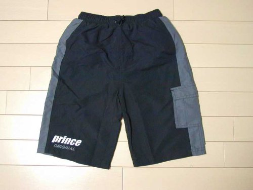 [Prince] - サイド切り替えサーフパンツ（海パン）ブラック-チャコール◇130