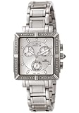 Women's Square Stainless Steel Chronograph Diamond