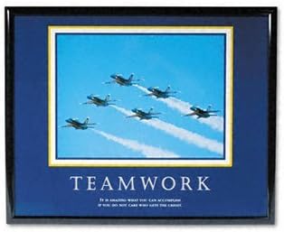 Advant - Us Framed Motivational Prints Frame,Teamwork,24X30 (Pack Of2)