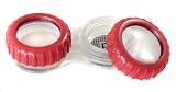 Beyond Optics E-Z Find Contact Lens Case, Red (Pack of 3) by Beyond Optics