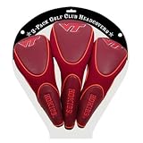 Virginia Tech Hokies College NCAA Golf Zippered Head Covers Set of 3